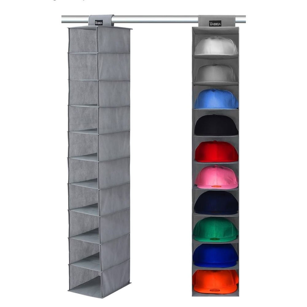 10 shelf hanging hat rack